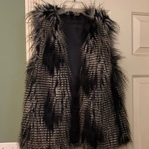 Faux fur vest!